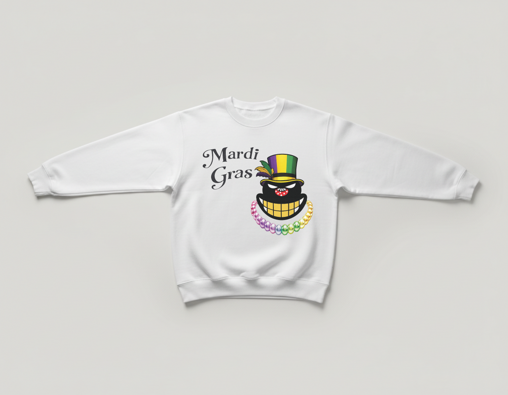 Mardi Gras Top Hat Crewneck Sweatshirt