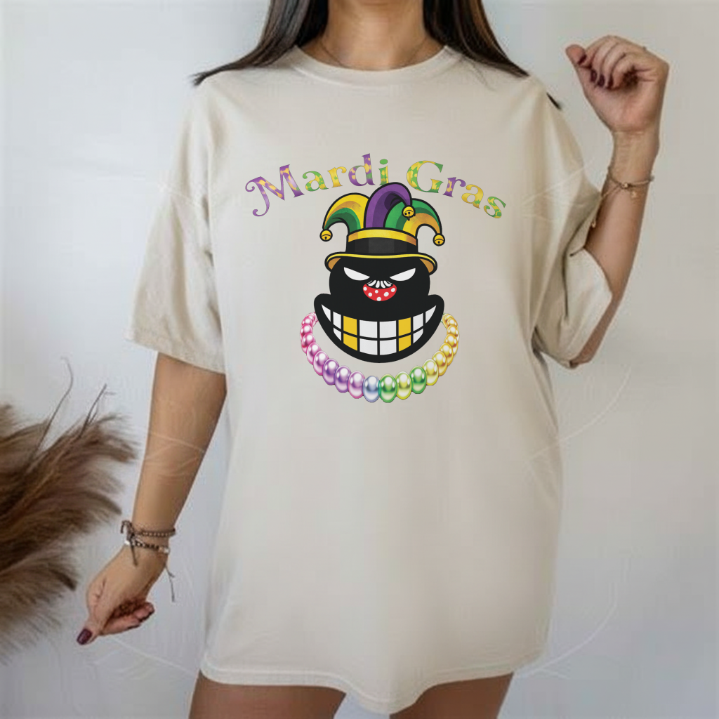 Mardi Gras Jester Graphic T-Shirt